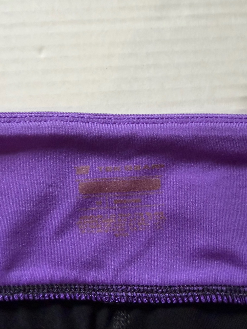 Tek‎ Gear Capris Wid Leg Gauchos Women's Size Medium Black Purple Y2K - Picture 4 of 6